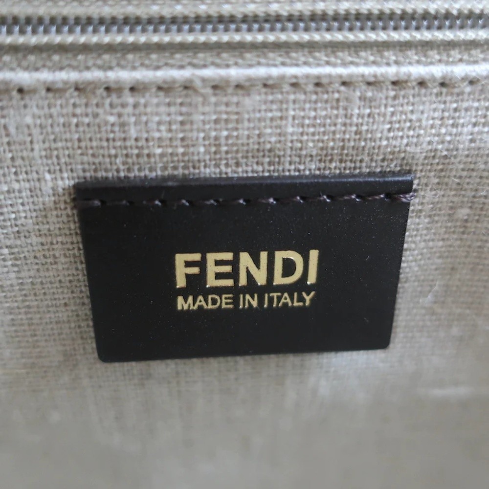 Fendi Silvana Top Handle Bag Red & Brown Leather Small Crossbody - Picture 10 of 12